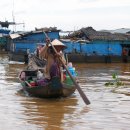 톤레삽(Tonle Sap) 호수와 수상가옥 이미지