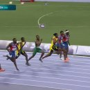 파리올림픽 남자100m 결승 피니시라인 도착 순간 이미지