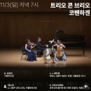 트리오 콘 브리오 코펜하겐 초청연주회 | 트리오 콘브리오코펜하겐 평창 연주회 오늘 저녁7시 한경 아르떼에서 방송