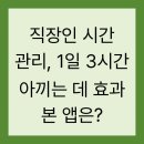 직장인 시간 관리, 1일 3시간 아끼는 데 효과 본 앱은?