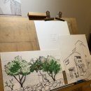 여유로운 일상 어반스케치 이미지