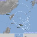 제24호 태풍 짜미(TRAMI) 한,미,일 3개국 발표 예상진로도(9/25 10:00 현재) 이미지