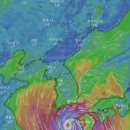 11호 태풍 힌남노 제주도 통과,윈디 예상진로 이미지