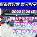 제 2회 고릴라캠핑배 전국탁구최강자전(2022.11.26 천보탁구장) 이미지