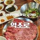 억고기집 | 부산 온천천 맛집 고기집 억소로 투뿔 한우한짝모듬 한우 된장찌개 후기