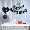 신랑 생일 서프라이즈 생일상 생일이벤트 (생일가랜드 머니건 녹음인형 마카롱케이크)