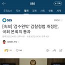 [속보] '검수완박' 검찰청법 개정안, 국회 본회의 통과 이미지