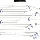 중급자에 적합한 도어딩 및 우박덴트복원용 31 종류 덴트로드 세트 이미지