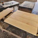 미산식당 | 북미산 스프러스로 제작 한 제면도마,메밀소바 제면용 원목도마 와 면 숙성 보관박스