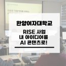 아이디어플러스 | 한양여대 RISE × 성동50플러스｜아이디어를 실제 AI 콘텐츠로 만든 5회차 실습형 생성형 AI 강의 후기
