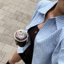 더레프트 | 레프트서울 : 시어서커 오버핏 스트라이프 셔츠 [블루] 살안타템 셔츠 내돈내산 후기