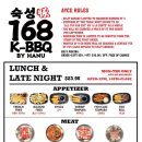 안녕하세요! 168 K-BBQ by HANU에서 인사드립니다. 새로운 해피아워 메뉴입니다! 이미지