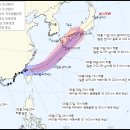 제9호 태풍 루핏 및 제10호 태풍 미리내 예상 이동경로 (8/7 08:00 현재) 이미지