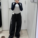 11545-02-08-67 | 유니클로 배기커브진 착용후기 여성 25 26 27 립헨리넥 사이즈별 착샷 기장수선