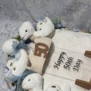 블루무드 | 셀프 50일 촬영 후기 | 화이트무드테이블 블루 뱀띠 바구니 대여 리뷰 💜