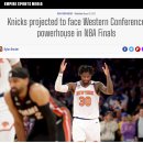 뉴욕 닉스의 NBA 파이널 진출을 예상한 ESPN 바비 마크스 이미지