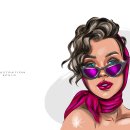 Beautiful girl with beautiful makeup vector illustration 이미지