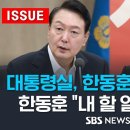 대통령실, 한동훈 사퇴 요구..한동훈 "국민 보고 나선 길, 할 일 하겠다" (이슈라이브) / SBS 이미지