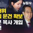 한덕수 추대위 국정원 개입 문건 확보 - 김건희 측근 목사 개입 사실도 확인 - 이미지