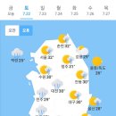 ＜오늘의 날씨 🌞☔️☃️＞ 2023년 7월 22일 토요일 이미지