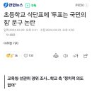 초등학교 식단표에 '투표는 국민의힘' 문구 논란 이미지