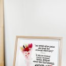 글씨여행 캘리그라피(야간) | 어머니 칠순 선물로 주문한 성경말씀 캘리그라피 액자
