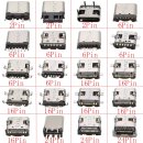 C USB 커넥터 2/6/16/24 핀 여성 충전 포트 잭 PCB SMD SMT DIY USB-C 소켓 솔더 DIY 수리 어댑터 이미지