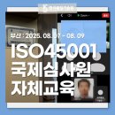 (주)한국시스템 | [한국품질기술원(주)] ISO45001 안전보건경영시스템 국제심사원 과정 자체교육 후기