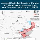 우크라이나 러시아 전황분석 308일차(부제 : 러시아 미국의 우크라이나 무기지원과 관련 관계악화 경고) 이미지