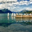 산과호수 이미지