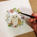 힐링 수채화 이미지