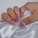 샤네일 | 안산네일샵 감성 가득한 퍼플 자석네일 샤네일 후기