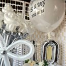 데코 | 기념일풍선 추천, 송파 결혼 10주년 화이트톤 데코 후기
