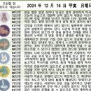 2024년 12월 16일 운세 및 세상 소식 이미지