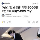 [속보] '정보 유출' 티빙, 5000원 포인트에 웨이브·CGV 보상 이미지