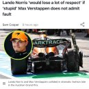 F1 오스트리아 그랑프리 경기후 랜도 노리스의 인터뷰 이미지