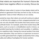 Do robots have positive or negative influences on our society? 이미지