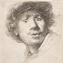 렘브란트(1606-1669)의 엣칭입니다. “자화상” 이미지