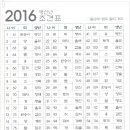 2016년 연령 띠 조견표 이미지