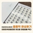한글 서예 | 한글재민체서예대전 출품원서 및 출품작 완성후기 ㅣ 대한민국헌법 전문 마침표를 찍다
