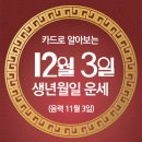 오늘의 운세 --- 2024년 12월 3일(음력 11월 3일) 辛丑 화요일 소비자의 날 이미지