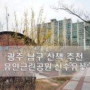 유안근린공원 입구 | 광주 남구 산책 가볼만한곳 산수유꽃 핀 유안근린공원 놀이터