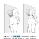 Self-treatments for head and neck pain. chin-in exercise 3 단계. 크레이그 리벤슨 이미지
