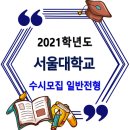 서울대학교 2021학년도 수시모집(학생부종합) 일반전형 모집요강 이미지