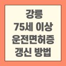 강릉시치매안심센터 | 강릉 75세 이상자 운전면허증 갱신 적성검사 요약 정리