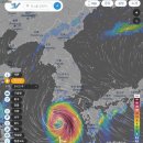 올라오고 있는 19호 태풍 예상 진로 이미지