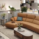 (주)호반월드 | 2번. 일산 에몬스 전시품 특가 판매 - 에몬스 워너비 라운지 소파 [통가죽]