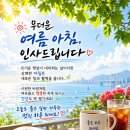 무더운 여름 아침 인사드립니다 이미지