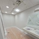 곡선동 행정복지센터 고렴홀 | 수원 곡선동 행정복지센터 페인트 시공｜지하1층 무늬코트 + 방화문 10개 도장 후기