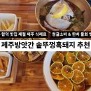 명동막국수소바 수제돈가스 | 제주 함덕 맛집 청귤소바·한치물회 추천 | 제주방앗간 솥뚜껑흑돼지 여름 제주음식 맛집
